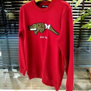 Palm Angels Red 100% Cotton Sweatshirt
